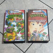 Lotto 2 VHS Turtles Tartarughe Ninja Videocassette Rare Vintage