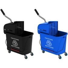 HOMCOM Carrello per Pulizie da 20L con Secchio e Strizzatore in PP