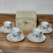 4 tazzine e piattini espresso