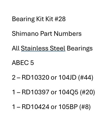 Kit cuscinetti shimano - cuscinetti, #28