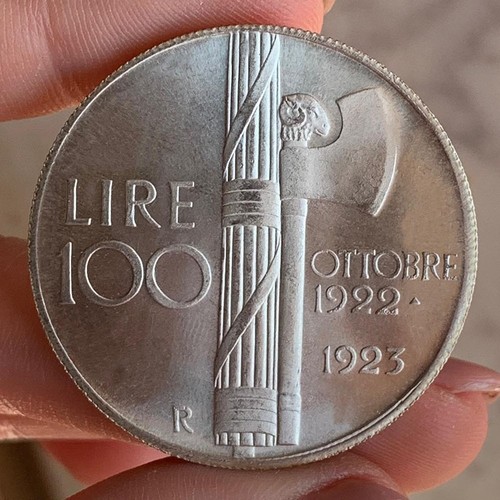 100 lire 1923 fascio - 100, falso