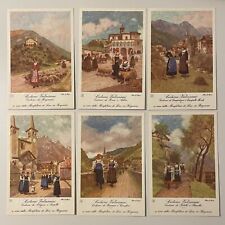 6 CARTOLINE Costumi Valsesia Manifattura Lane in Borgosesia (VC) pubblicitarie