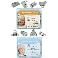 Kit 50 Tubi Ortodoncia Tubi Buccali Ortodontici MBT 022 1° 2° Staffe Molari