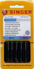 AGHI PER MACCHINA DA PER CUCIRE ORIGINALI SINGER PER JEANS CONFEZIONE 5 AGHI