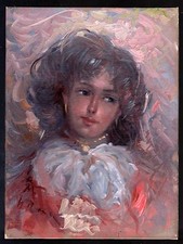 QUADRO A OLIO FIRMATO RITRATTO