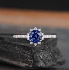 Lab Created Sapphire 2CT Round