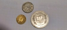 Lotto 3 Monete Confederatio Helvetica 5 Franchi - 5 Centesimi - 20 Centesimi 