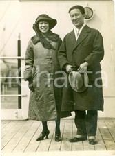1920 ca NEW YORK Scienziato Arthur WOO su RMS OLYMPIC nave gemella del TITANIC