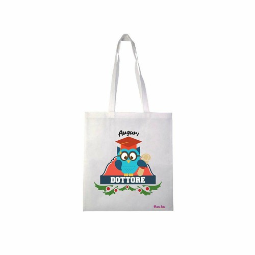 Borsa poliestere 36x40 scritta - borsa,