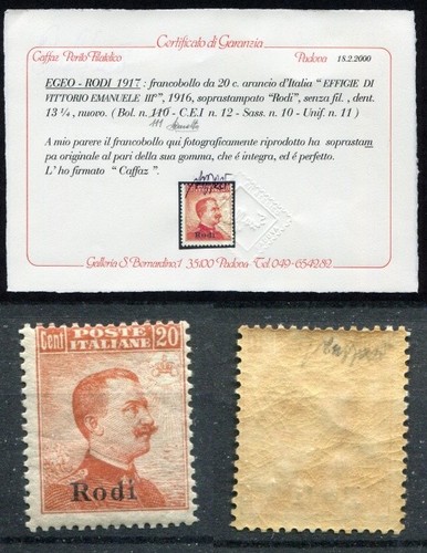 Egeo rodi 1917 effigie - rodi,