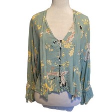 Zara Sea Green Floral Heron