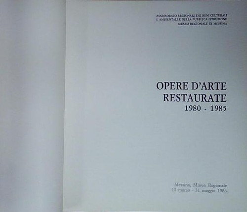 Opere arte restaurate 1980 - d'arte,