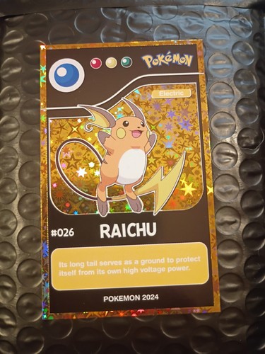 Raichu holo gold - gold, pokemon