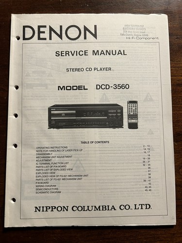 Denon model dcd 3560 lettore - denon,