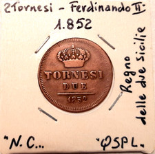 REGNO DELLE DUE SICILIE - FERDINANDO II - 2 TORNESI 1852