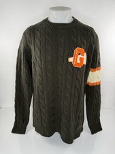 GOLDEN GOOSE Italy - Maglione ricamato Cheerleader Varsity Knit adulto XL EXC