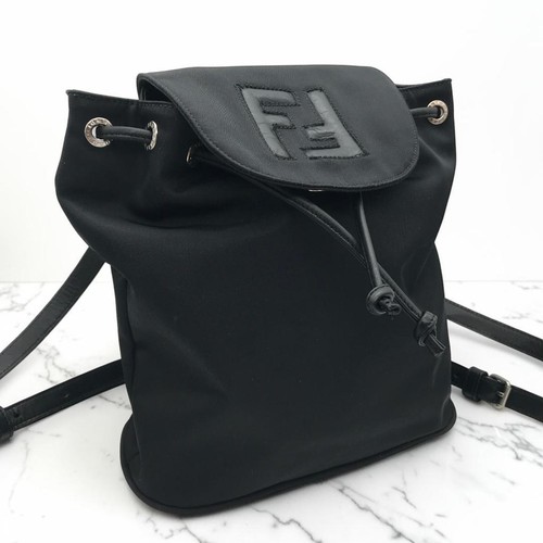 Zaino fendi nylon nero - nylon, unisex