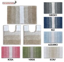 Tappeto bagno singolo o set 3 pezzi antiscivolo morbido assorbente mod. LEGEND