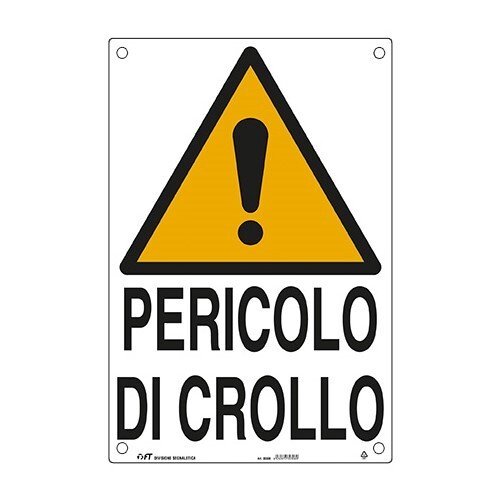 Cartello pericolo crollo - pericolo,