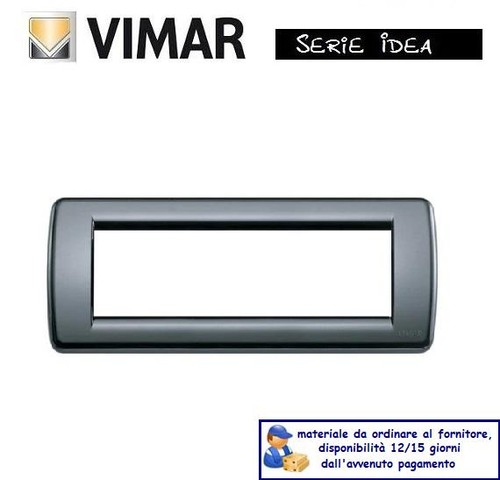 Placca rondo posti grigio - placca, 6