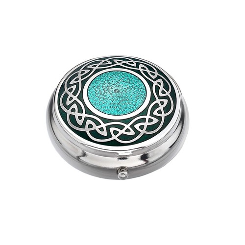 Pillbox silver plated celtic - silver,