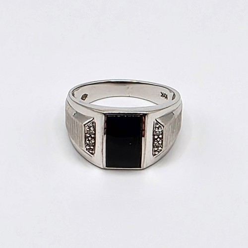 Anello uomo oro bianco - uomo, 10k