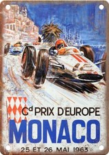 Poster Moto Monaco Vintage