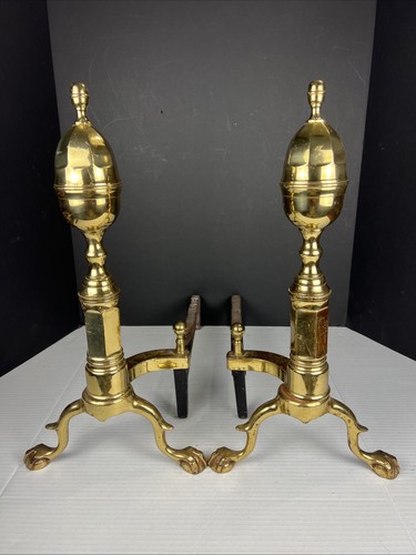 Nebco camino ottone andirons - nebco,
