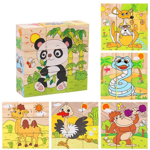 Puzzle rompicapo cubi legno - cubi, in