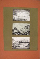 Disegno schizzo stampa antica