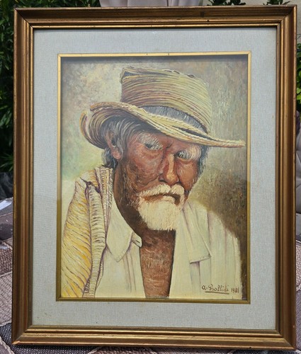 Quadro olio tela uomo - olio,