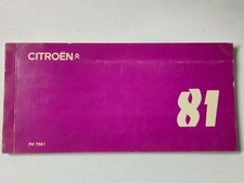 Manuale Officina CITROEN 1981  A LN VISA GS CX Prontuario tascabile  Originale