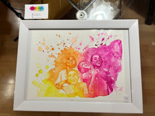 Acquarello originale " Di che colore è la gioia?"