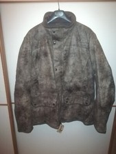 Giacca Pelle caccia Negretti grigioni tg 52 marrone mimetico uomo