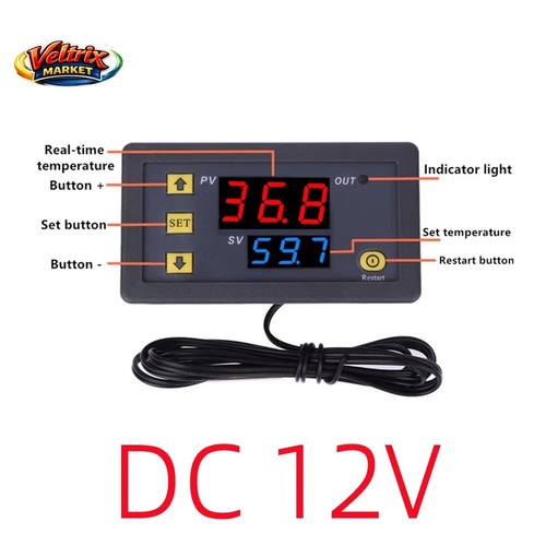 W3230 12v termostato - dc,