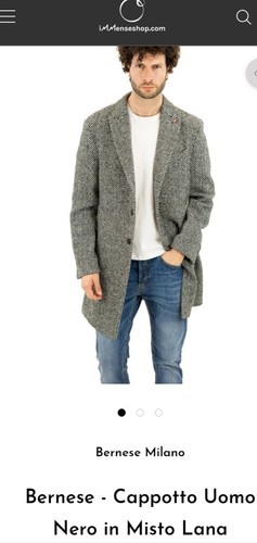 Cappotto nero uomo misto - uomo, in