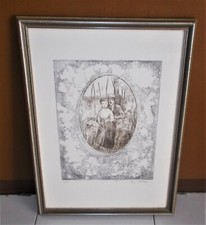 Litografia LUIGI DELLEANI Coppia amorosa 1972 NUMERATA E FIRMATA 25x32 grafica