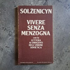 Solzenicyn - Vivere senza menzogna - Prima edizione - Mondadori, 1974