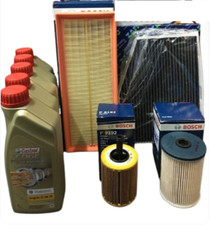 KIT TAGLIANDO 4 FILTRI BOSCH 5 LITRI LT CASTROL 5W30 5W-30 PER VW GOLF V 1.9 TDI
