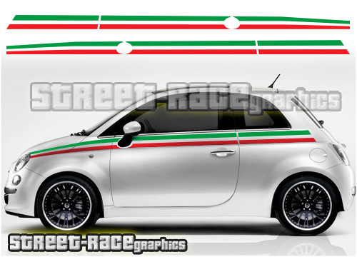 Fiat 500 strisce laterali