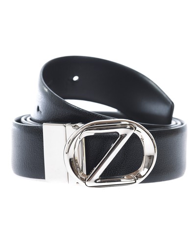 Zegna belt leather - made, in