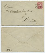 121382 - Intero postale U 12 A - Busta - 10.7.1886 per Colonia