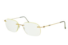 Y2K rimless eyeglasses SILHOUETTE frame square gold tone eyeglasses 2000s