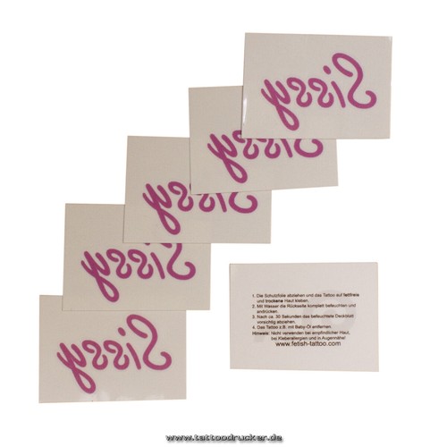 Sissy tattoo scritta - sissy,