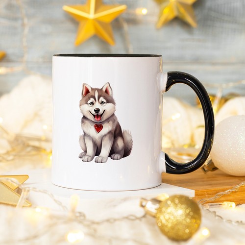 Cute husky puppy unisex 11oz - cute,
