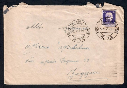 Posta militare 1943 lettera - militare, da