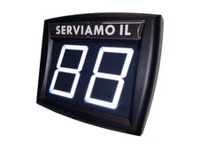 Display Eliminacode LED Bianco – Visore Numerico per Ambulanti, Negozi, Farmacie