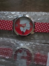 Orologio a pois rosso e bianco