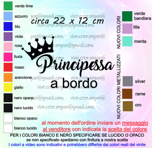 Adesivo principessa bordo - "principessa, a