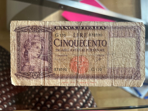 Numismatica banconota 500 lire - banconota,